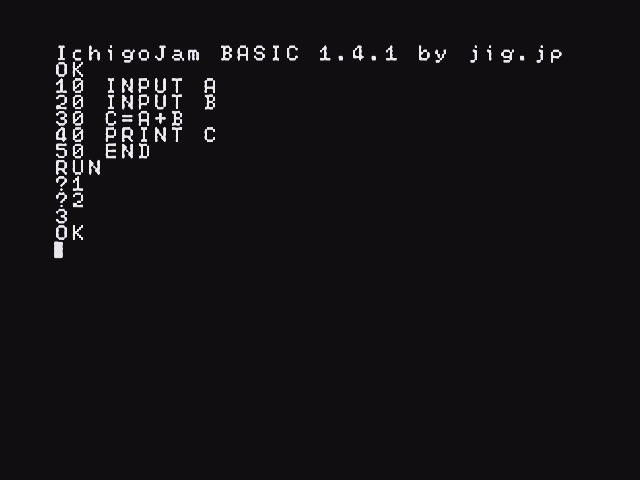IchigoJam BASIC 1.4.1